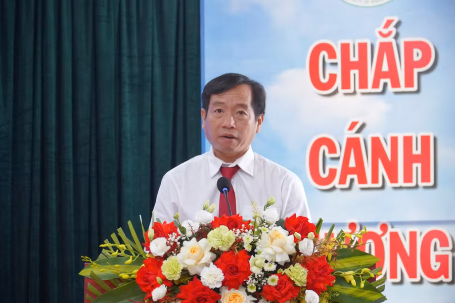 Ông Nguyễn Thanh Hiền, Phó trưởng ban Ban quản lý khu Nông nghiệp công nghệ cao TP Hồ Chí Minh phát biểu tại buổi lễ. 13.jpg
