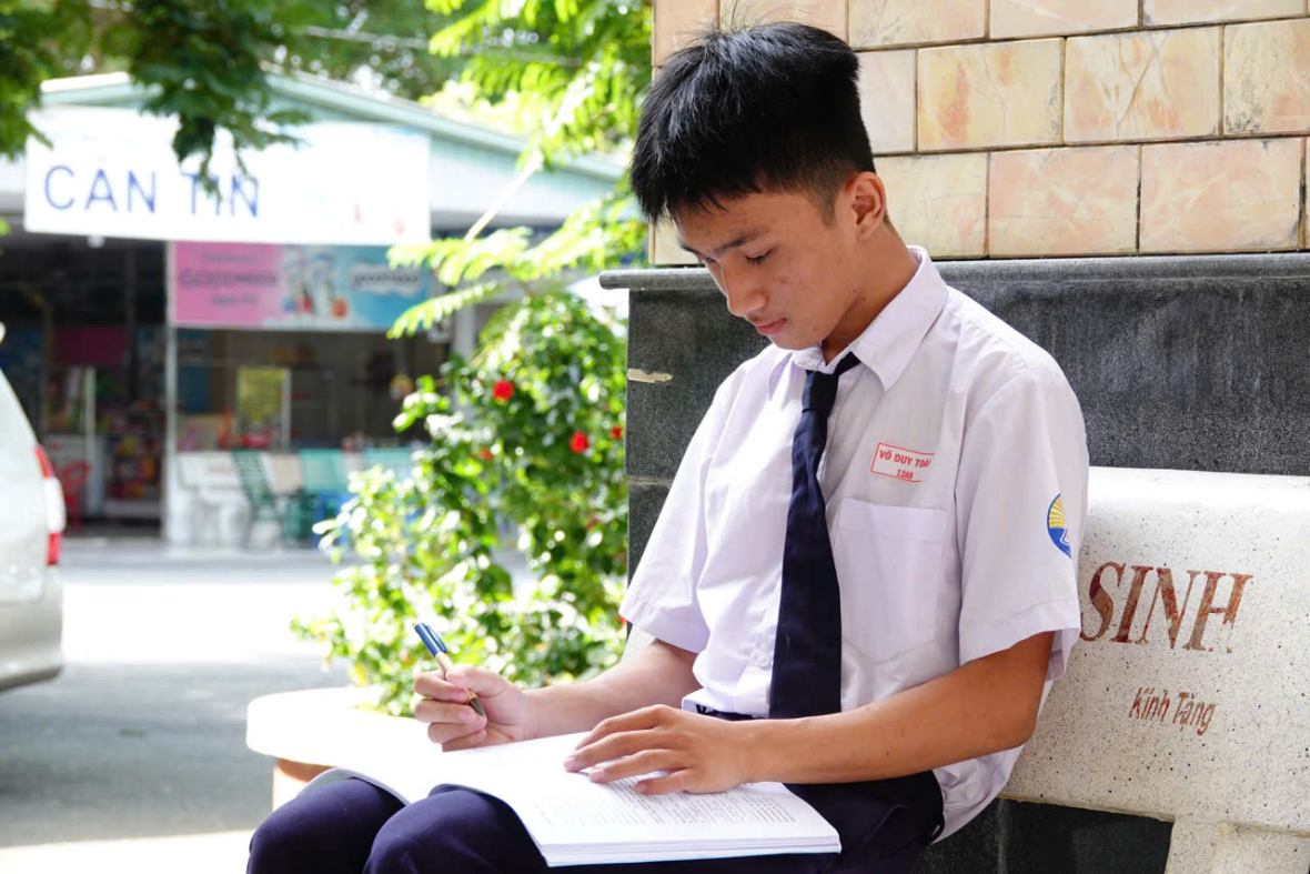 Võ Duy Toàn nuôi dưỡng ước mơ trở thành giáo viên giáo dục thể chất tại Trường Đại học Cần Thơ. Ảnh: Tạ Quang