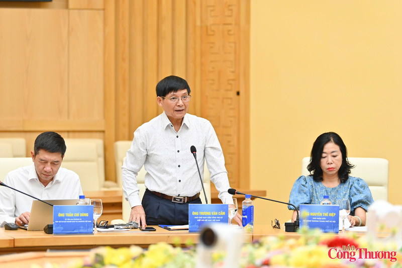 Ông Trương Văn Cẩm - đại diện Hiệp hội Dệt may Việt Nam phát biểu. Ảnh: Nguyễn Nam