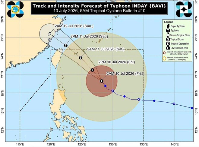 Bão Ba Vì lập kỷ lục lớn nhất tây Thái Bình Dương kể từ 2022, vùng gió rộng 1.500km