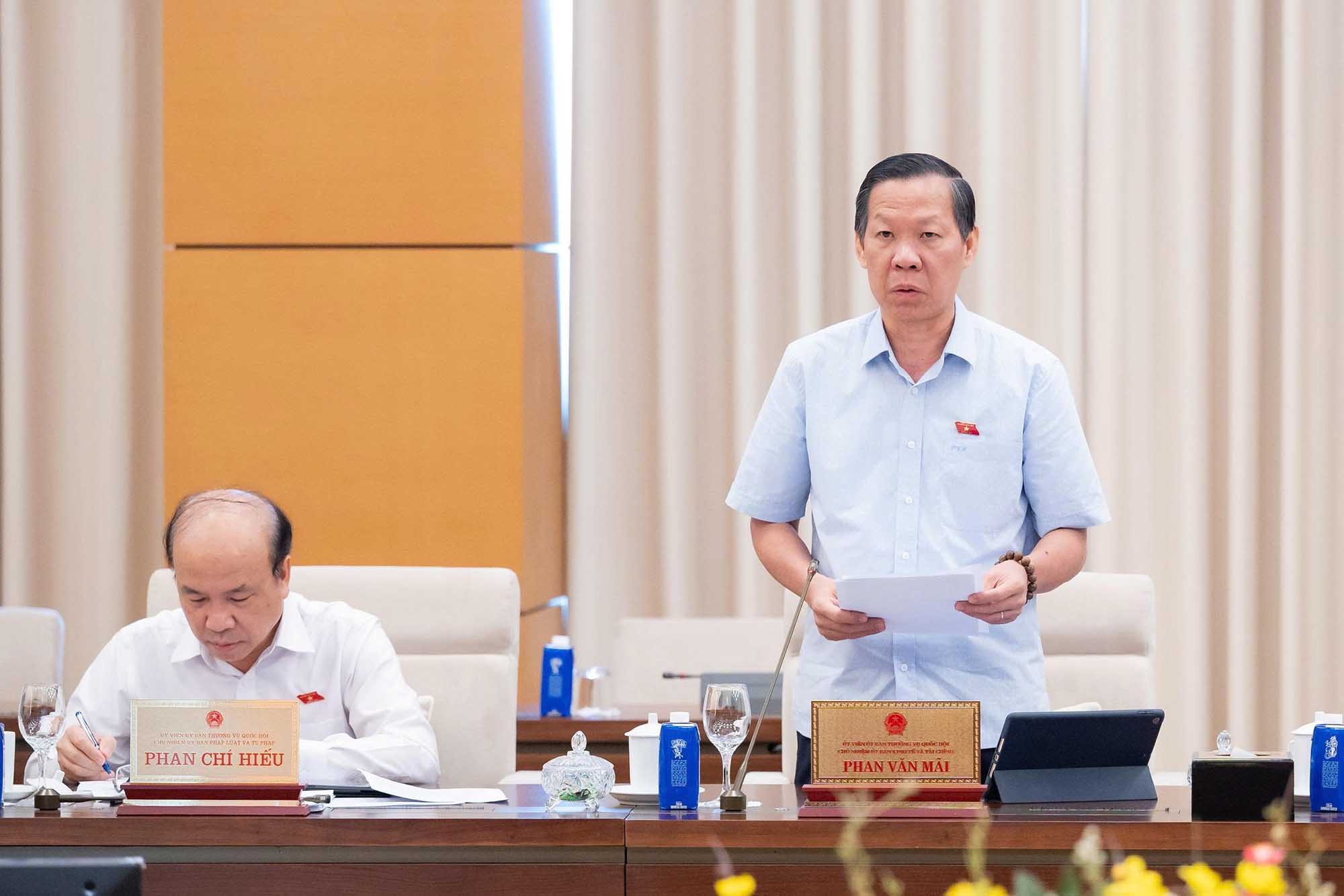Chủ nhiệm Ủy ban Kinh tế và Tài chính Phan Văn Mãi. Ảnh: Quochoi.vn