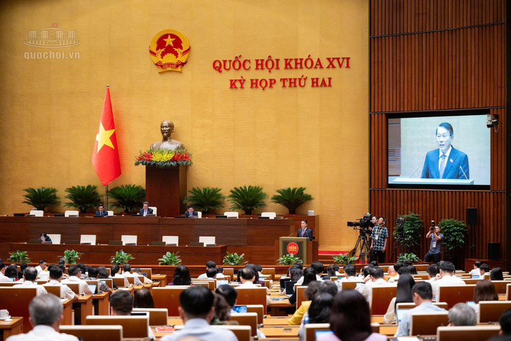 Quốc hội nghe tờ trình,báo cáo thẩm tra và thảo luận về các dự án luật